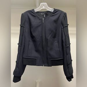 White House Black Market Black Bomber Jacket
